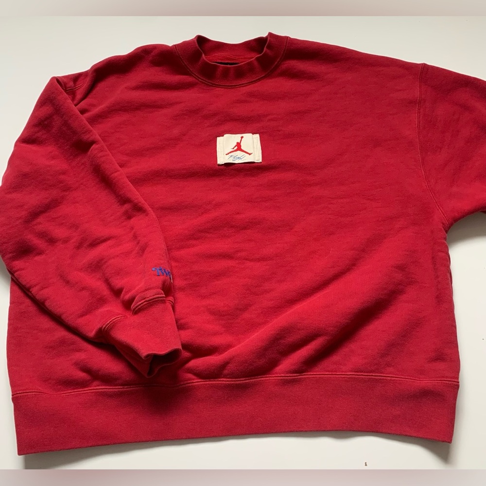 AIR JORDAN X TWO18‎ CREWNECK SWEATSHIRT WOMEN (GYM RED / COCONUT MILK) - Picture 2 of 10
